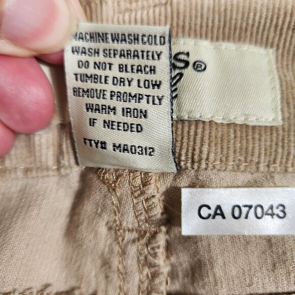 d. jeans New York Corduroy Stretchy Slim Pants Tan Women's Size 10 - Picture 6 of 11